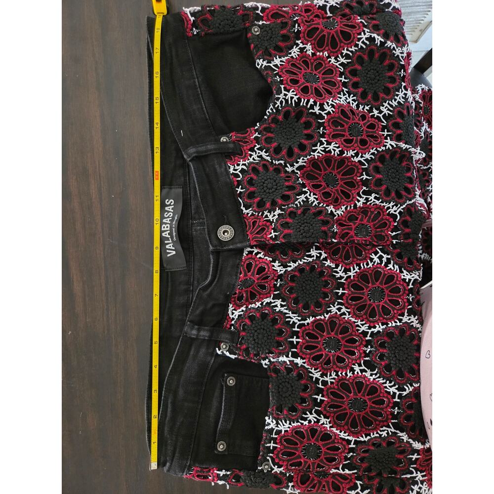 Valabasas "HONEYCOMB" Stacked flare jeans midnight mahogany size 40 - Picture 9 of 9